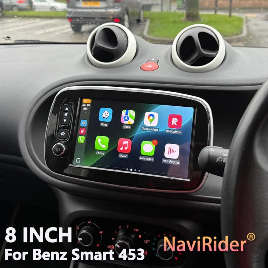Android Auto Per Mercedes Benz Smart 453 Fortwo 2014 - 2020 Autoradio Lettore Video Multimediale GPS Bluetooth Wireless Carplay