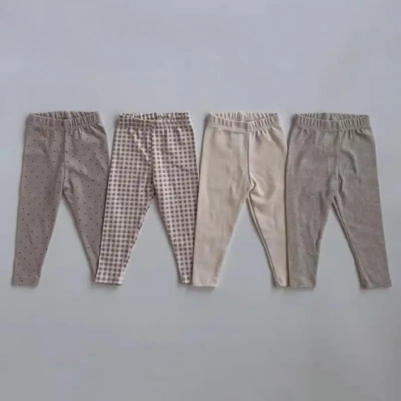 Patch Cartoon Horse Solid Simple Leggings autunno Boy Infant Cute Plaid Homewear Pants Girl Children Cotton Dots pantaloni Casual