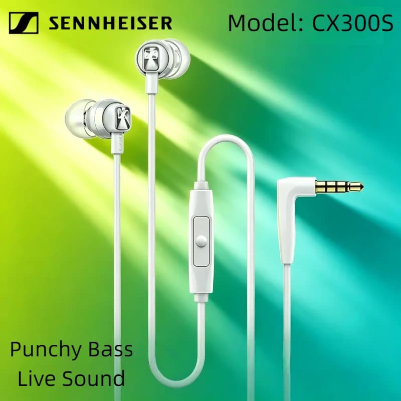 Sennheiser CX300S 2026 Cuffie In-Ear Gaming Cablate con Cancellazione Intelligente del Rumore e Controllo del Suono Puro Max