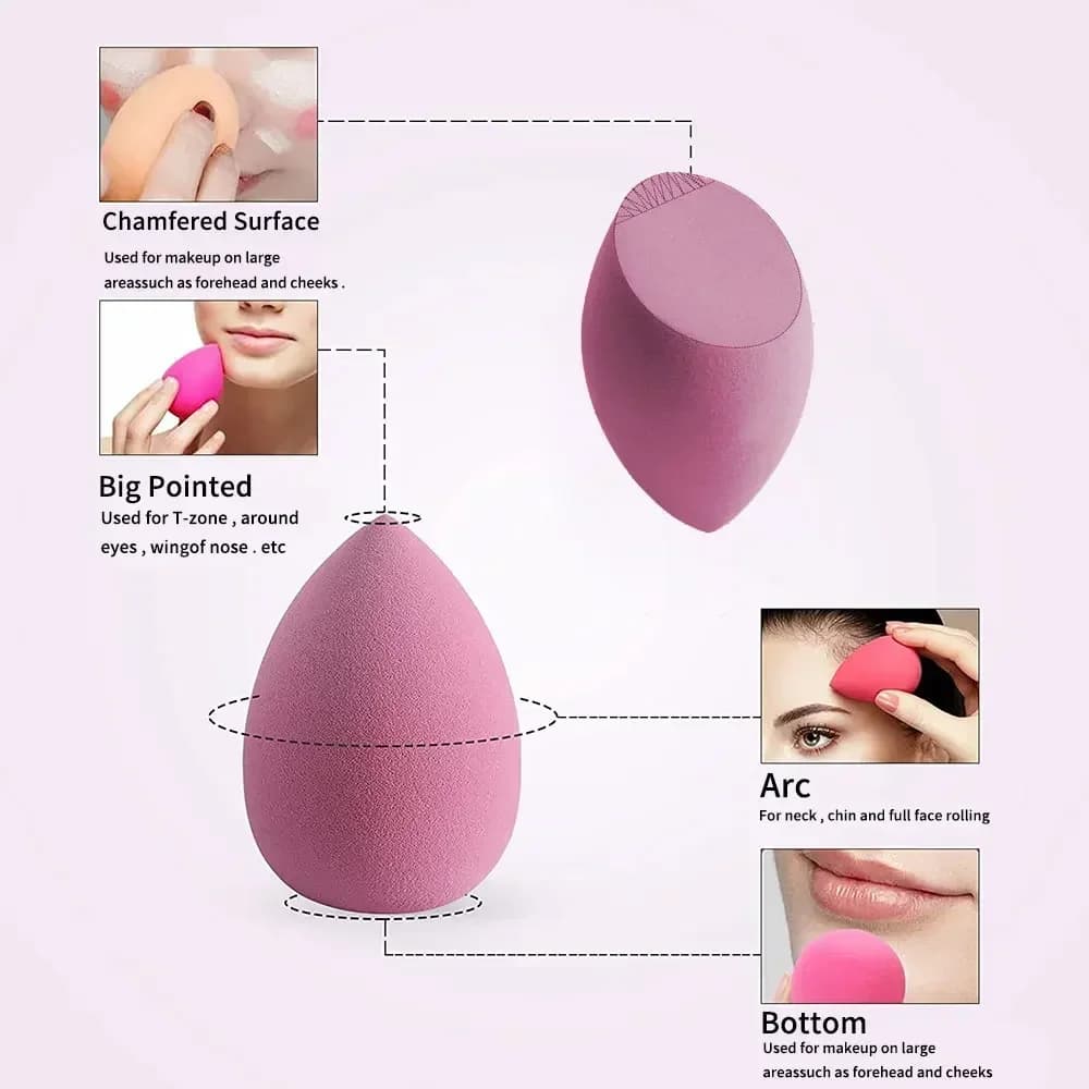 4Pcs Blender Beauty Tools Makeup Make Up Accessories Foundation Sponges Puff Sponge Beauty Egg Cosmetic Puff Women Powder