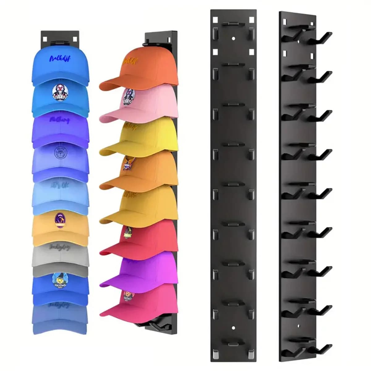 2026-10 Grids Wall Mounted Cap Rack Baseball Cap Holder Closet Hanger Storage Organizer Space Saving Hat Display Stand