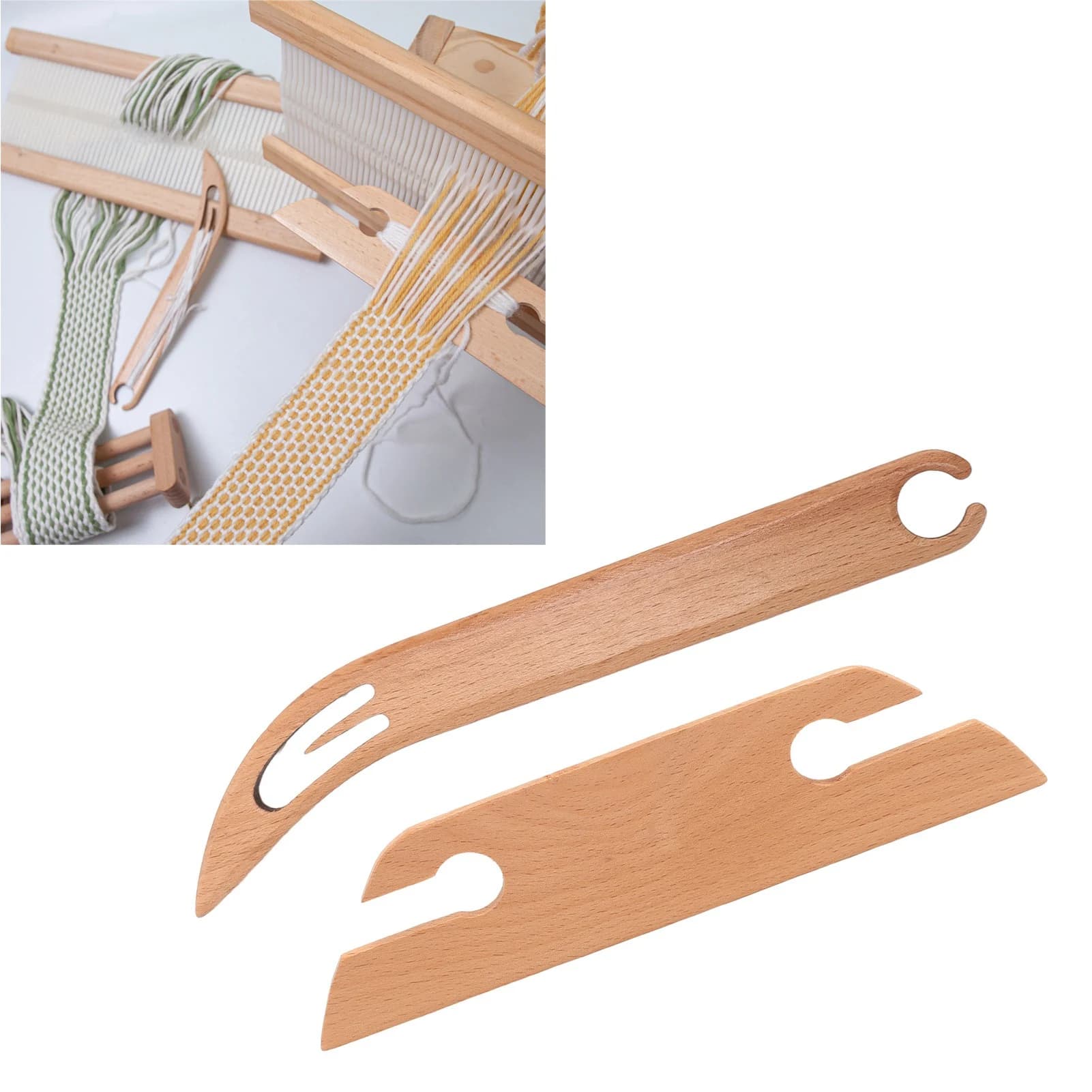 Wood Weaving Shuttle Wooden Weaving Shuttle Portable Smoothly Weaving Shuttle for Inkle Looms Table Looms Weaving Tools