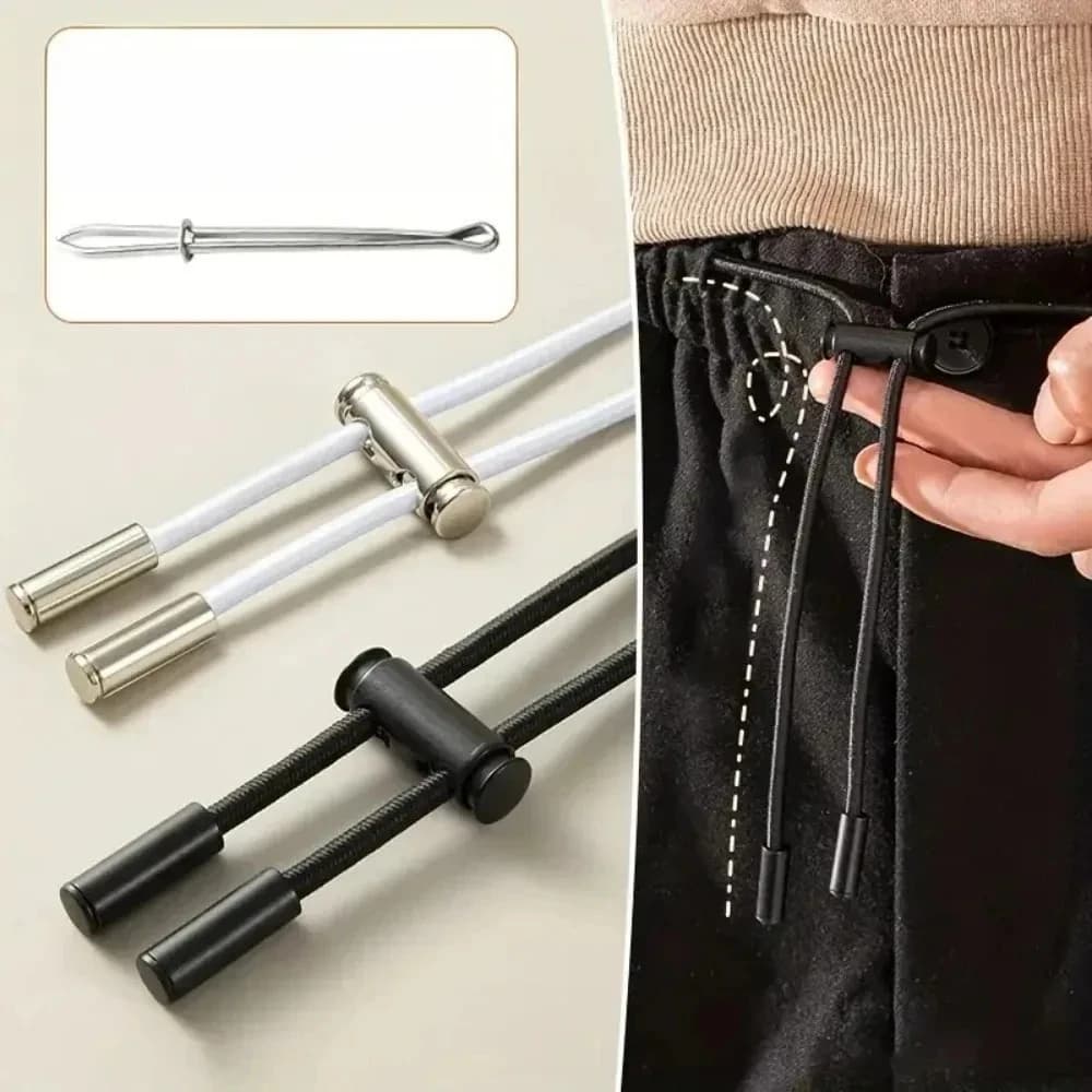 Adjustable strap with buckle and padding, snap closure for cord, waist belt hook