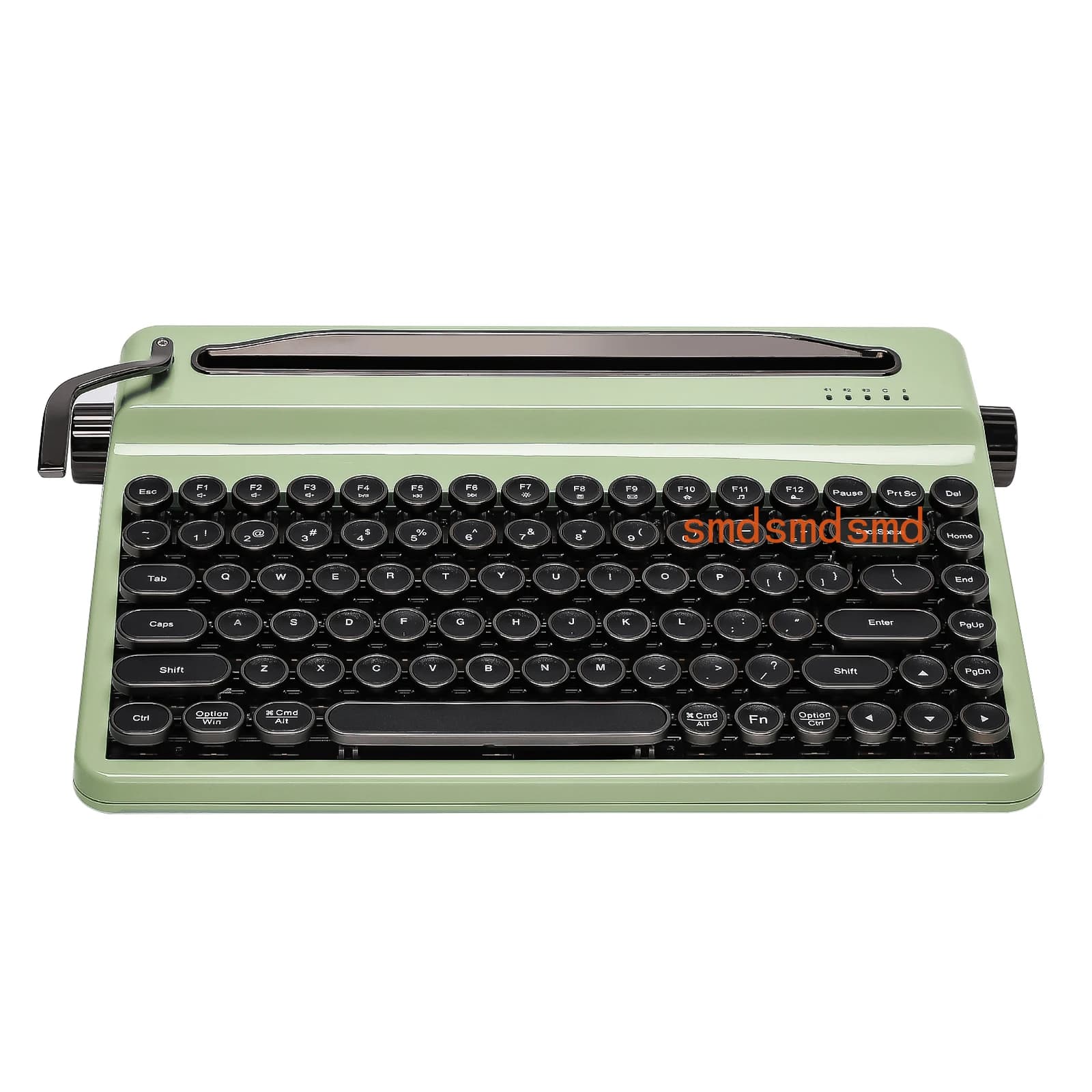 Tastiera meccanica per macchina da scrivere wireless verde QL75, tastiera QMK/VIA retro RGB hot-swap per Mac/Win, copritasti rotondi punk