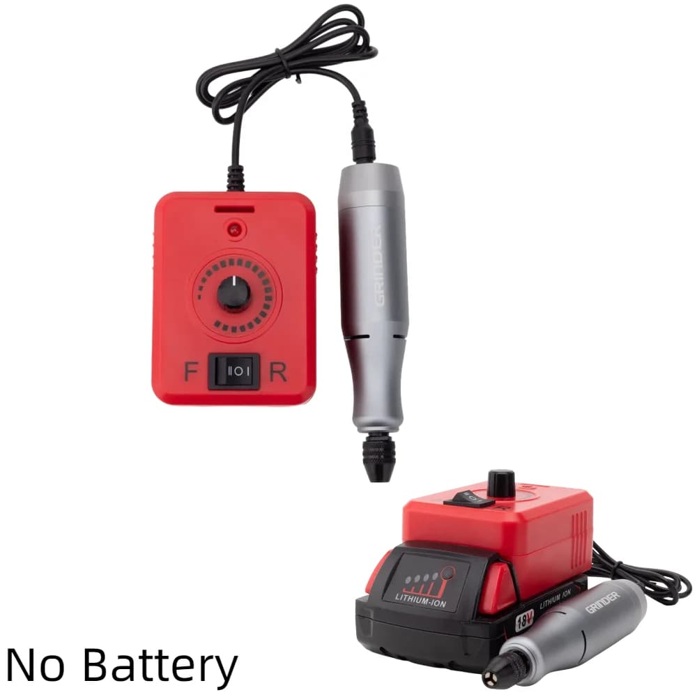Per Milwaukee 18V Batteria agli ioni di litio Serie Mini smerigliatrice portatile Adattatore per penna per incisore con accessori Set fai da te (senza batteria)