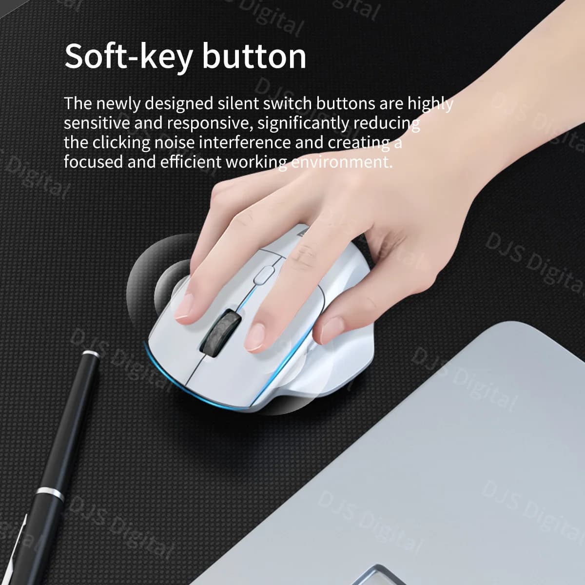 Mouse Wireless Ergonomico Lenovo con Connessione Dual-Mode, Batteria a Lunga Durata, Comodo per Gaming e Uso Ufficio