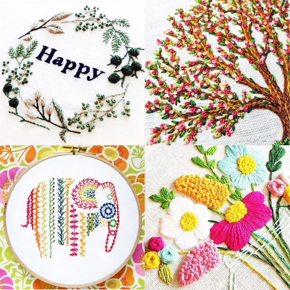 100 pezzi di filo per ricamo a punto croce, colori assortiti, kit per arte con filo, rocchetti per cucito