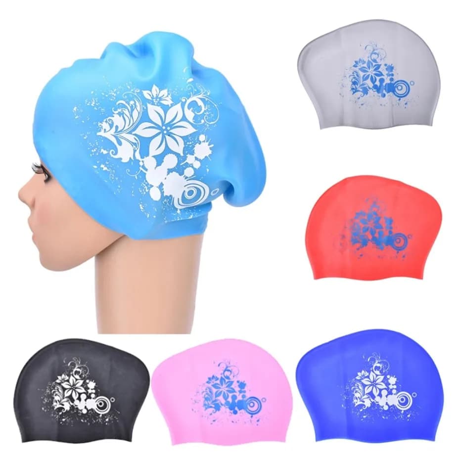 Cuffia da nuoto in silicone per capelli lunghi Cuffia da nuoto impermeabile da donna Cappello da sub per bambini garras natacion casquette