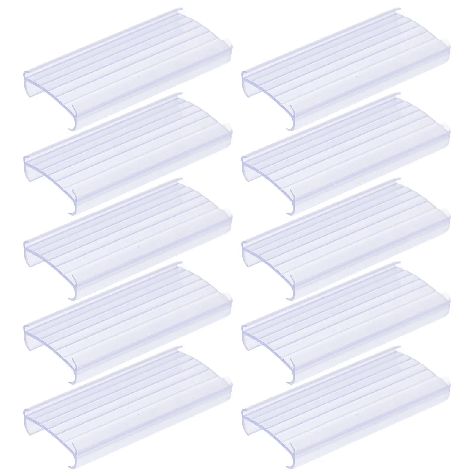 30 clip portaetichette in plastica trasparente per scaffalature in filo metallico, contenitori per la conservazione, etichette per scaffali del frigorifero, portaetichette per la visualizzazione dei prezzi