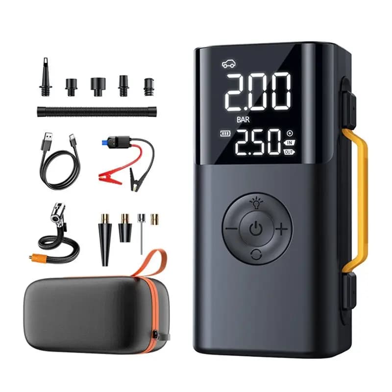Avviatore d'Emergenza per Auto A33K con Compressore d'Aria, Capacità Batteria 10000mAh, Gonfiatore Pneumatici 150PSI, Booster Batteria per Avviamento Auto