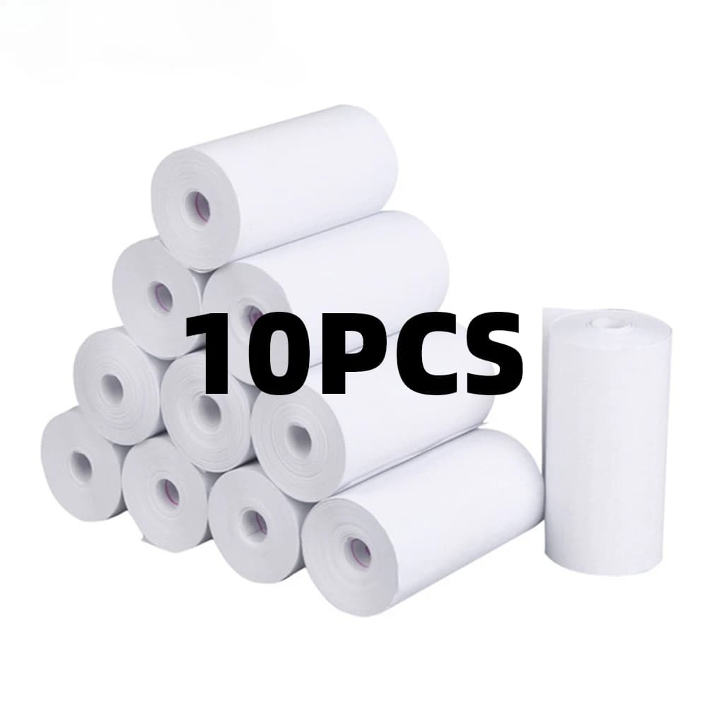 10 rolls 57x25 mm white thermal paper children's camera instant print children's camera printing spare parts accessories