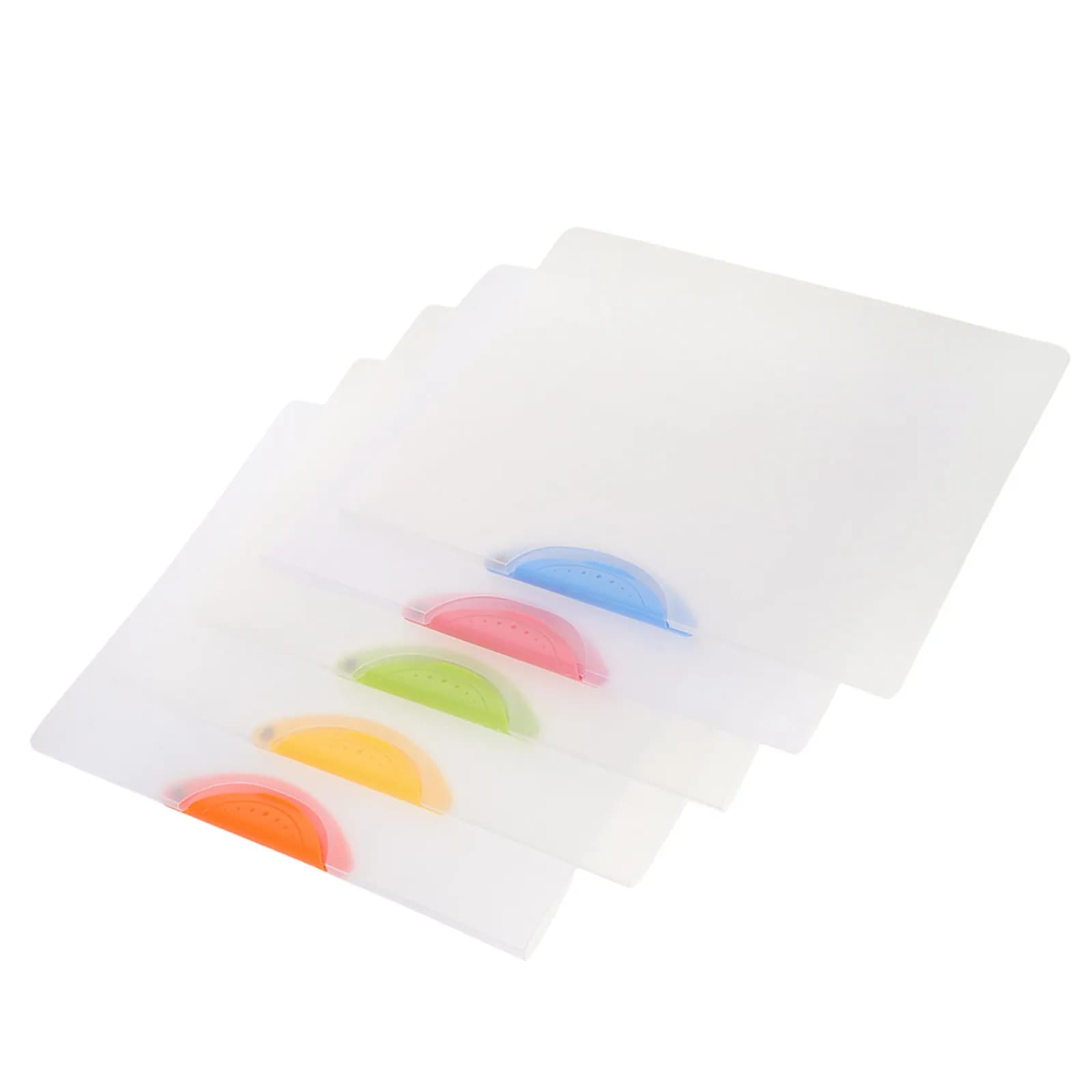 5 pezzi di cartelle trasparenti per documenti, copertine in plastica per report, formato A4, con clip girevole, organizer da scrivania per ufficio e scuola, porta documenti