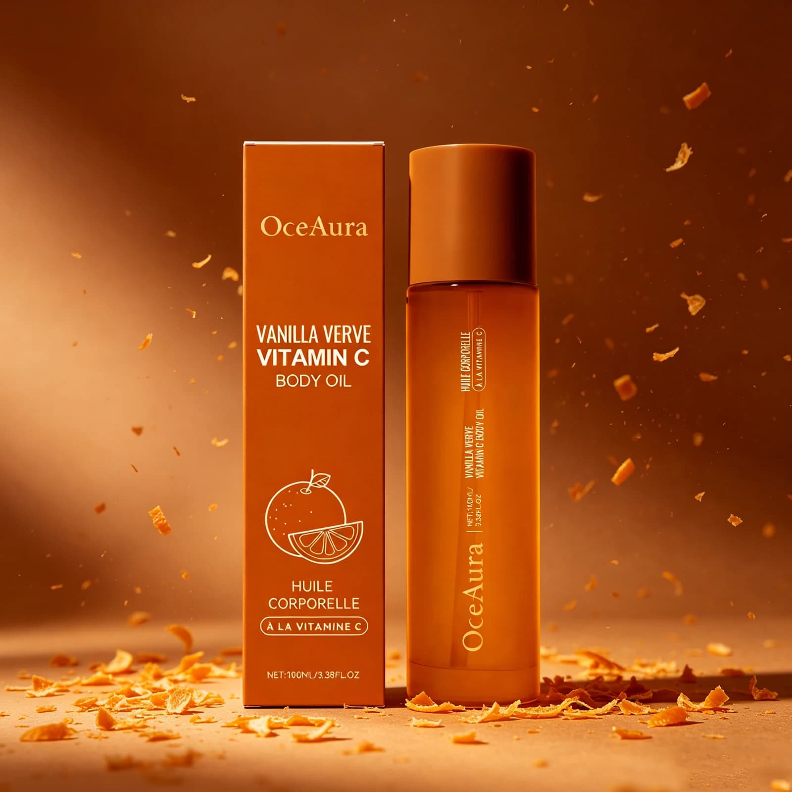 OceAura 100ml Olio Ammorbidente per la Pelle alla Vitamina C Nutre e Idrata Tutto il Corpo