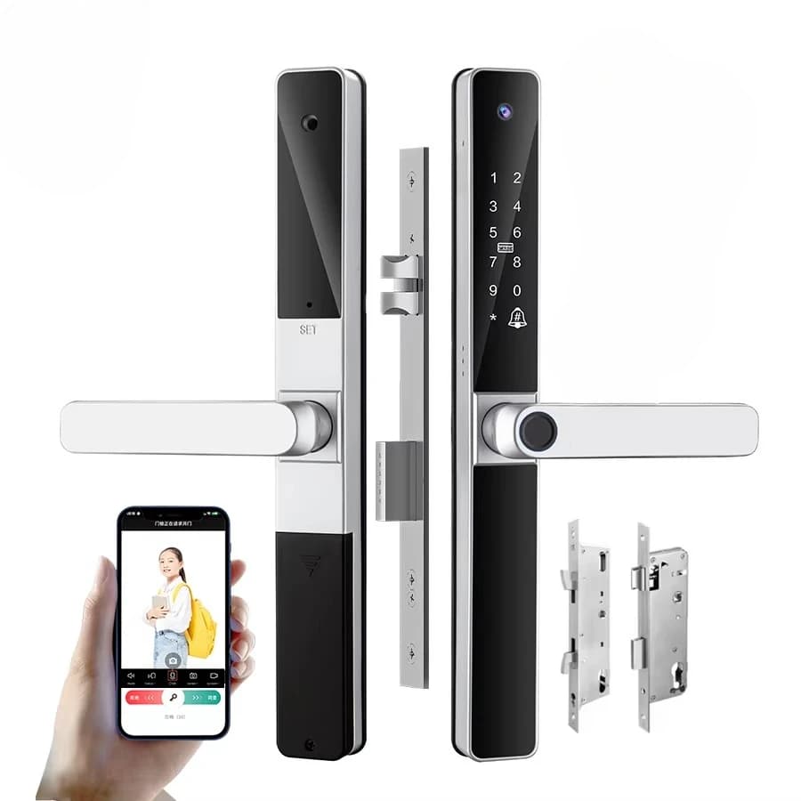 Oem&odm Tuya Smart Wifi Spioncino Blocco telecamera Impronta digitale Impermeabile IP 68 Serratura intelligente in alluminio
