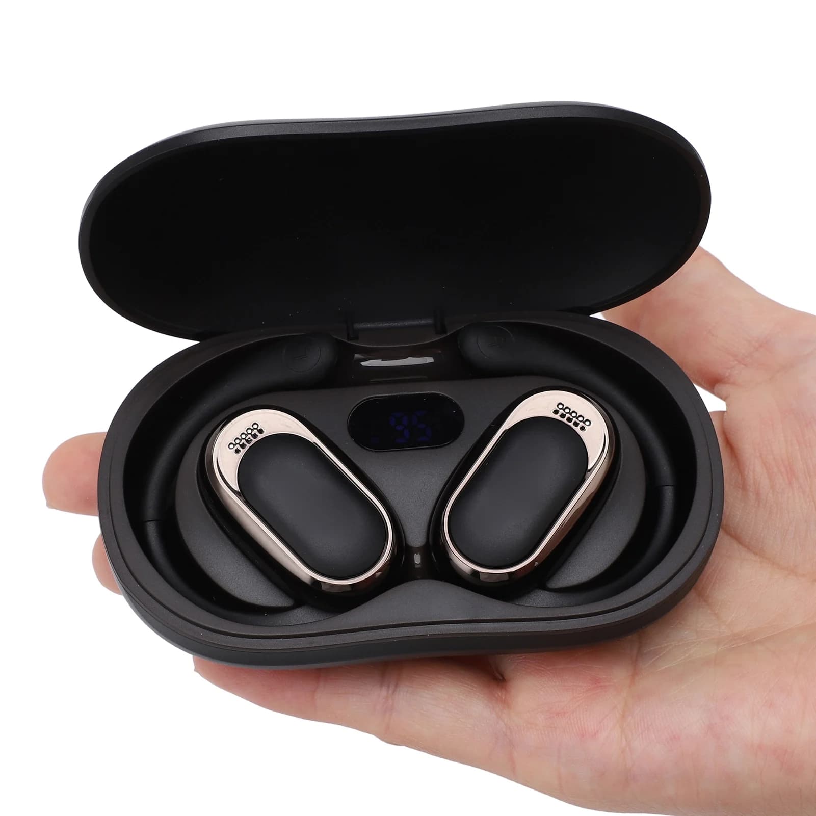 Auricolari per traduttore linguistico Auricolari wireless Bluetooth 5.4 Suono chiaro Chiamata telefonica in tempo reale con custodia di ricarica per le aziende