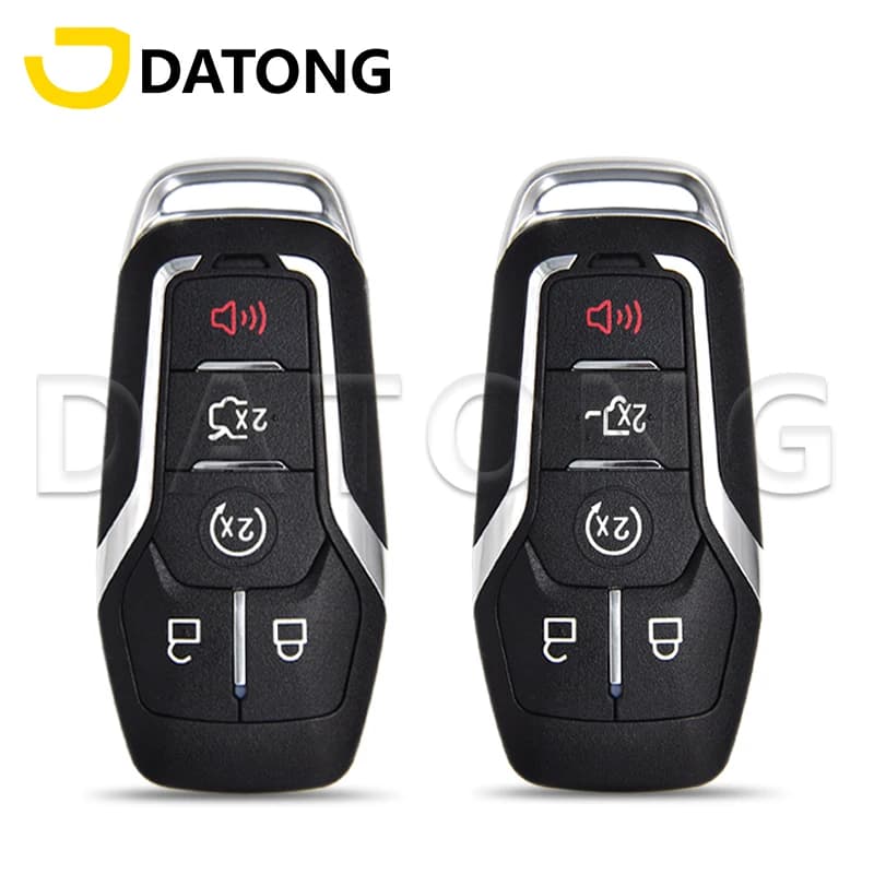 Datong World Custodia per chiave remota per auto per Ford Edge Mondeo Mustang 5 pulsanti Filp Chiave per auto Guscio vuoto Sostituisci la copertura della chiave dell'auto con lama