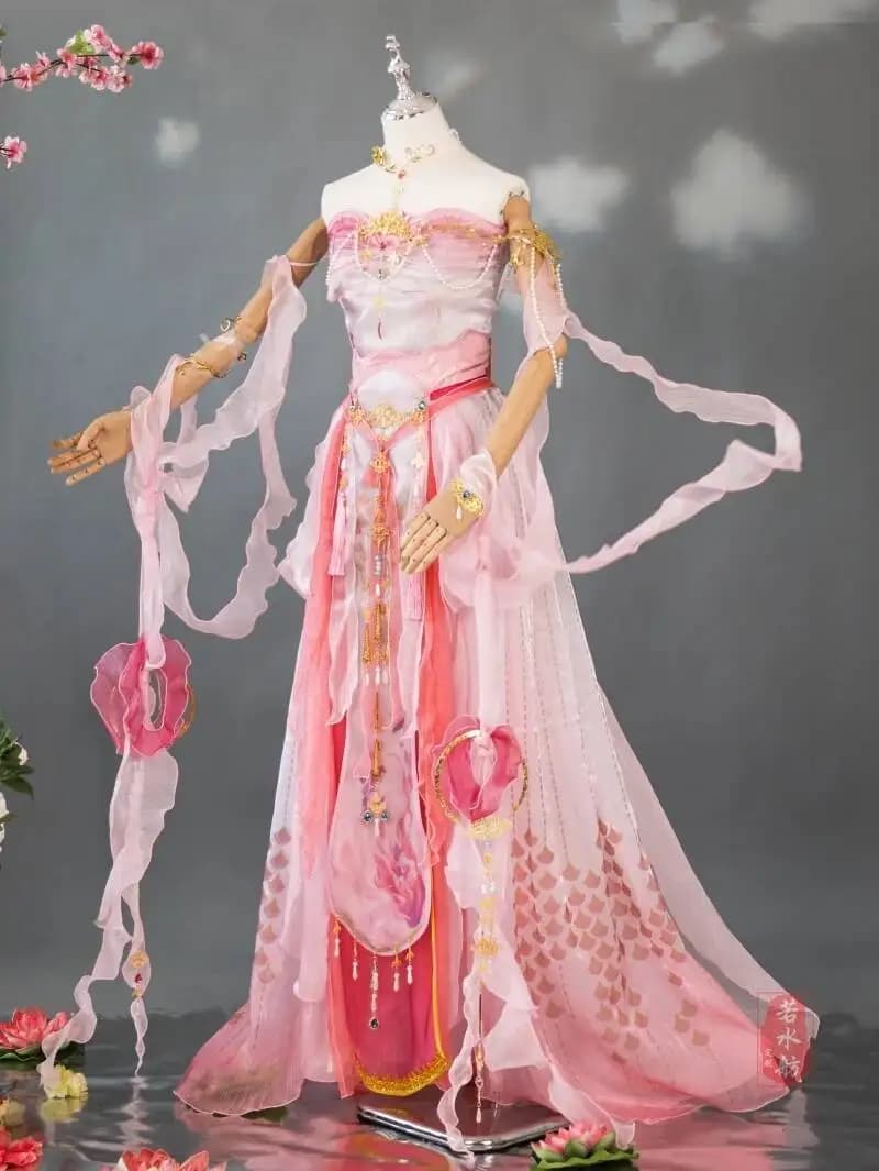 Qixiu Eastward Empyrean Legend: Sister Honghui Xiu Halloween Cosplay Pink Antiquities Clothing Women Game Anime