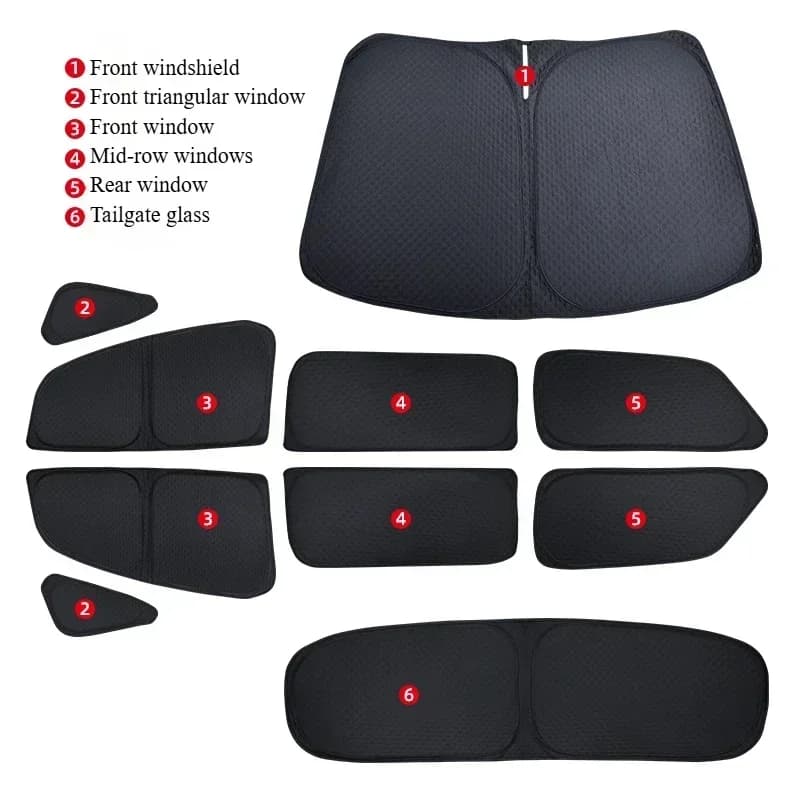 Per DENZA D9 Parabrezza Auto Parasole Addensato Completo Auto Parasole Anteriore Posteriore Finestrino Laterale Protezione di Isolamento termico a Prova di Sole