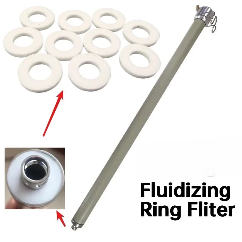 10 Pieces Replacement Fluidizing Ring Filter Fit for Powder Pickup Pipe 1007514 Powder Coating Machine Suction Tube