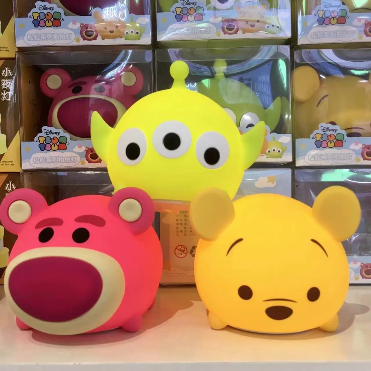 Cute Toy Story Lotso Alien Nightlight Pat lampada in Silicone camera da letto comodino protezione degli occhi lampada atmosfera regalo di compleanno di natale