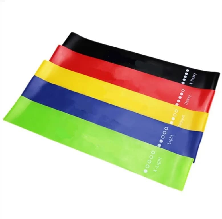 Set of 5 TPE non-slip elastic bands for buttocks, for squat, yoga, leg training, home fitness, home gym equipment