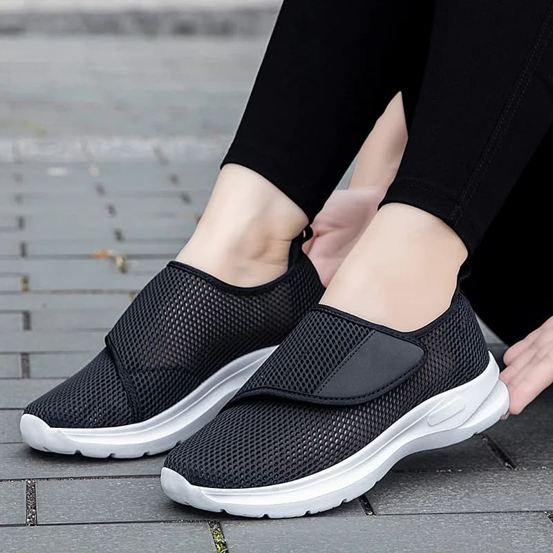Scarpe Ortopediche Comode e Morbide per Diabetici con Eversione del Pollice, Popolari Scarpe da Passeggio Casual Unisex per Piedi Larghi e Gonfi