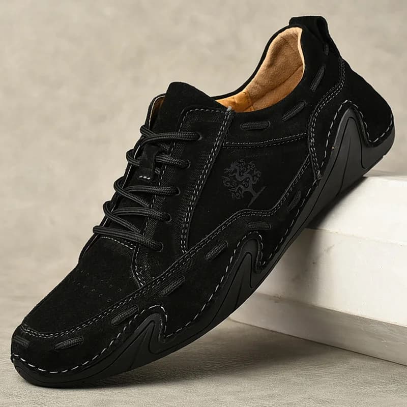 Scarpe Casual da Uomo per Esterni, Sneakers in Pelle Scamosciata Fatte a Mano, Mocassini Traspiranti da Uomo, Scarpe Nautiche di Lusso, Taglie Grandi