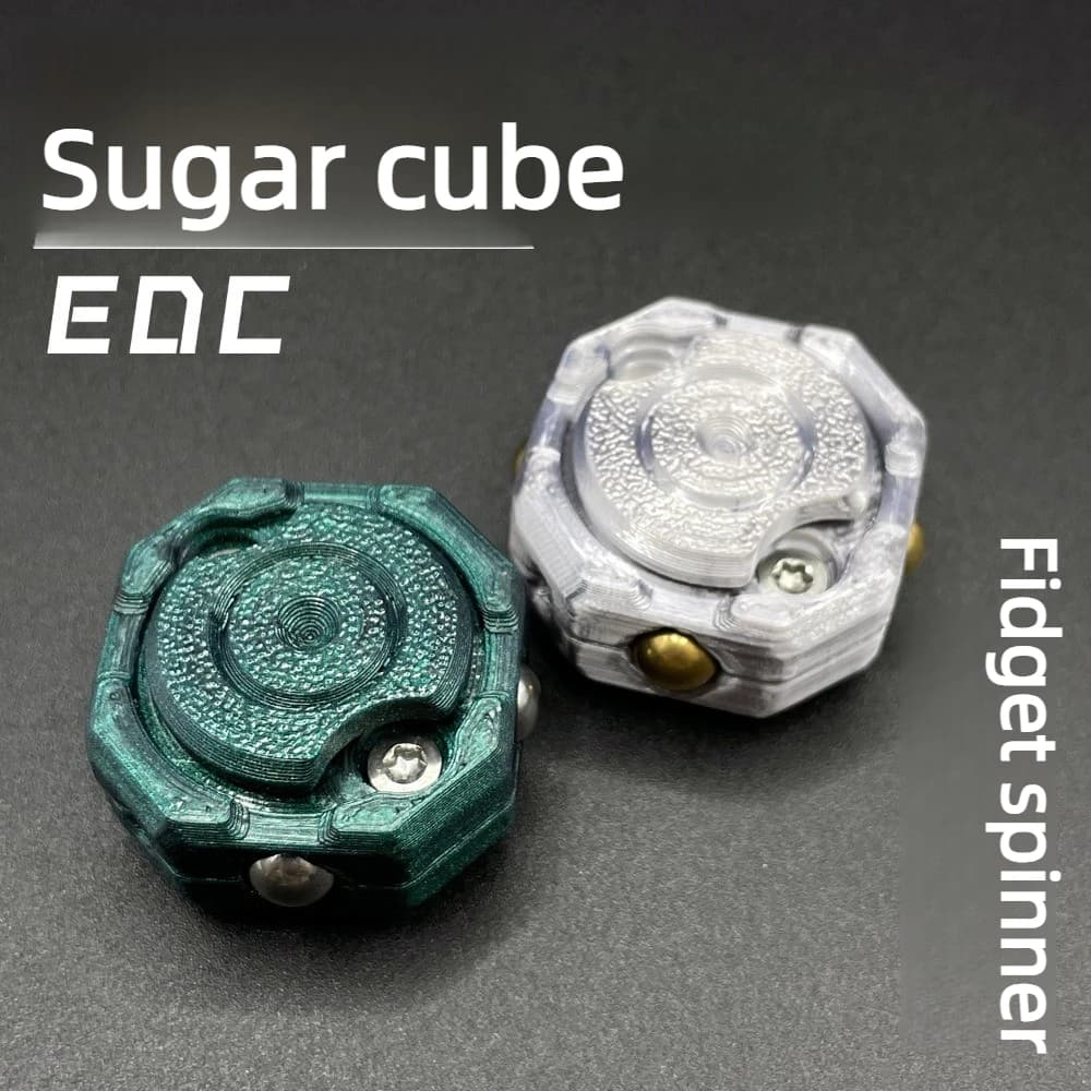 Mobi EDC Sugar Cube Fidget Spinner Mini Cubo Stampato in 3D Giocattolo Antistress da Scrivania