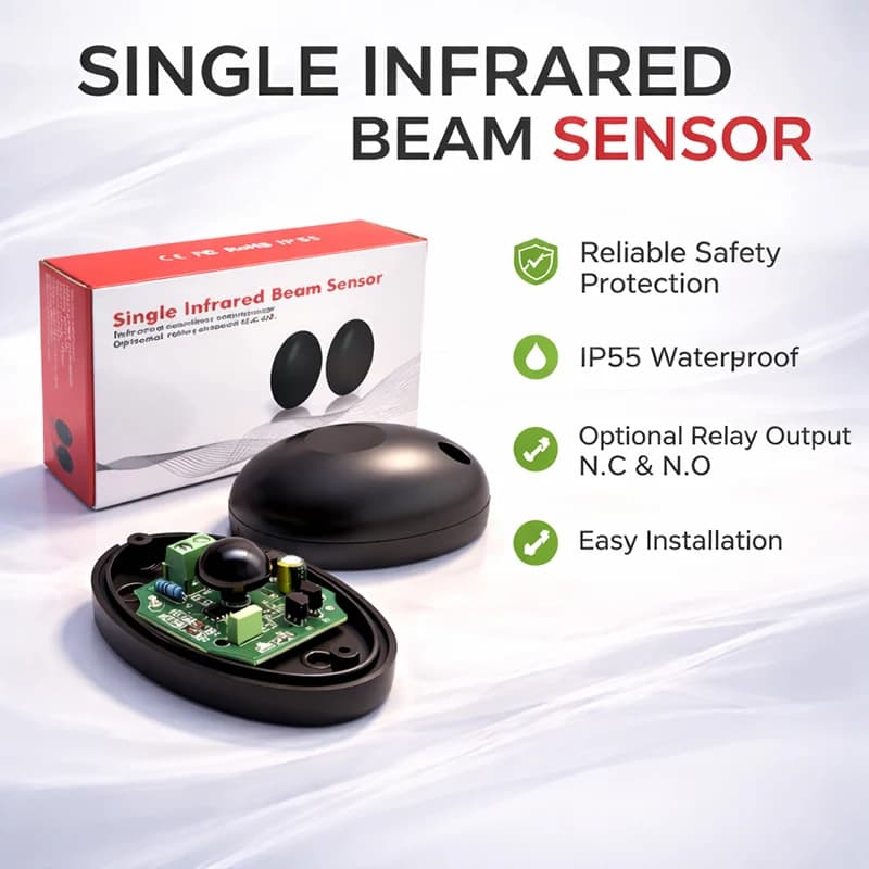 Latest IP55 Single-Beam Infrared Sensor: Security Infrared Detector and Anti-Theft Alarm System — Suitable for Garage / Gates