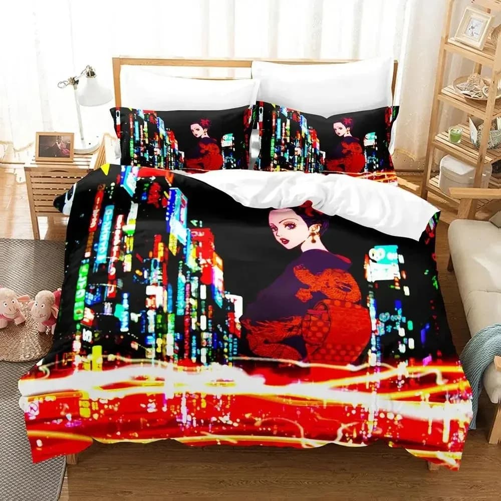 Set biancheria da letto Anime NANA stampato in 3D adatto per set copripiumino camera da letto con federe Tessili per la casa dei bambini