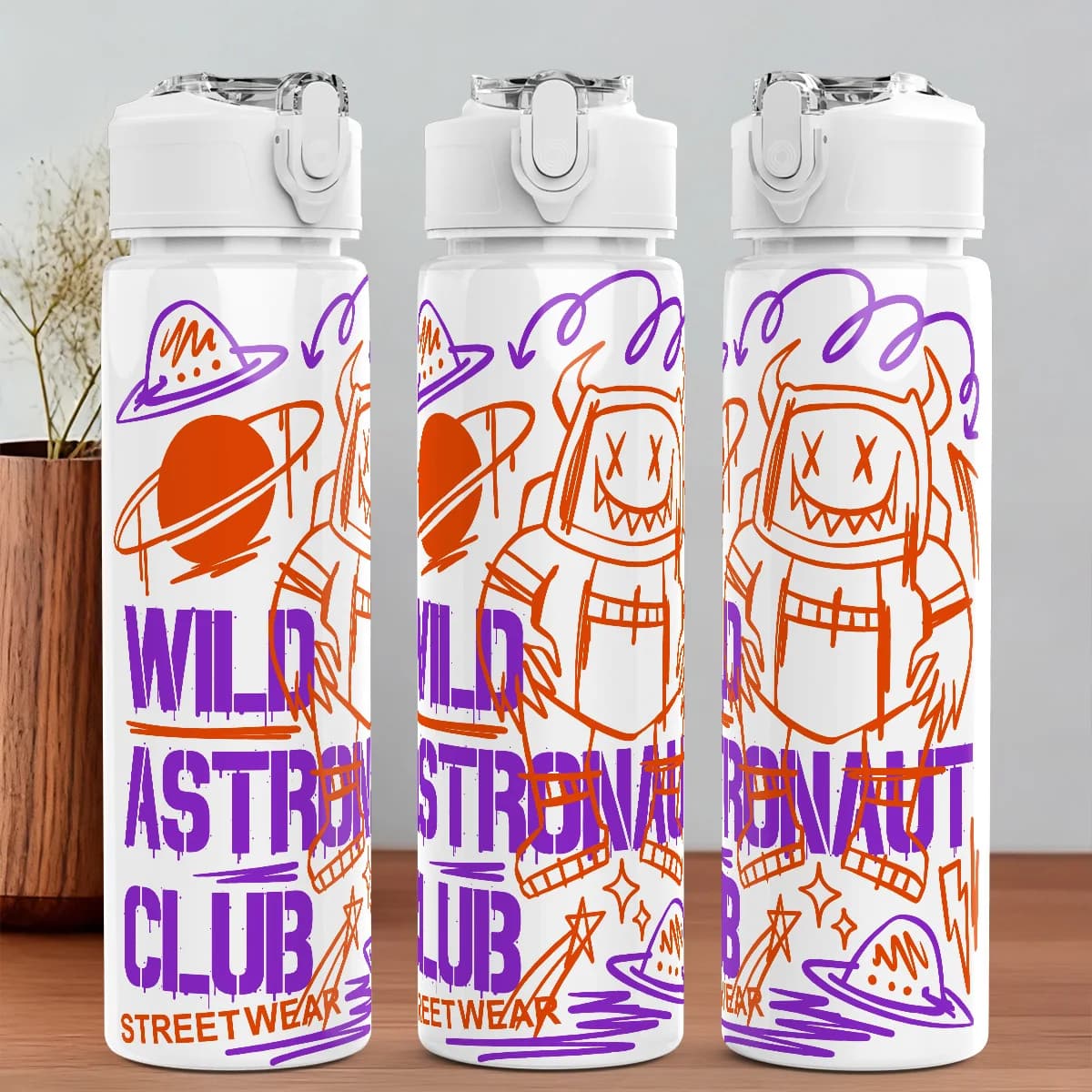 Tazza per acqua in stile cyberpunk da 750 ml, portatile, facile da trasportare, senza odori, regalo per il Giorno dell'Indipendenza, Halloween