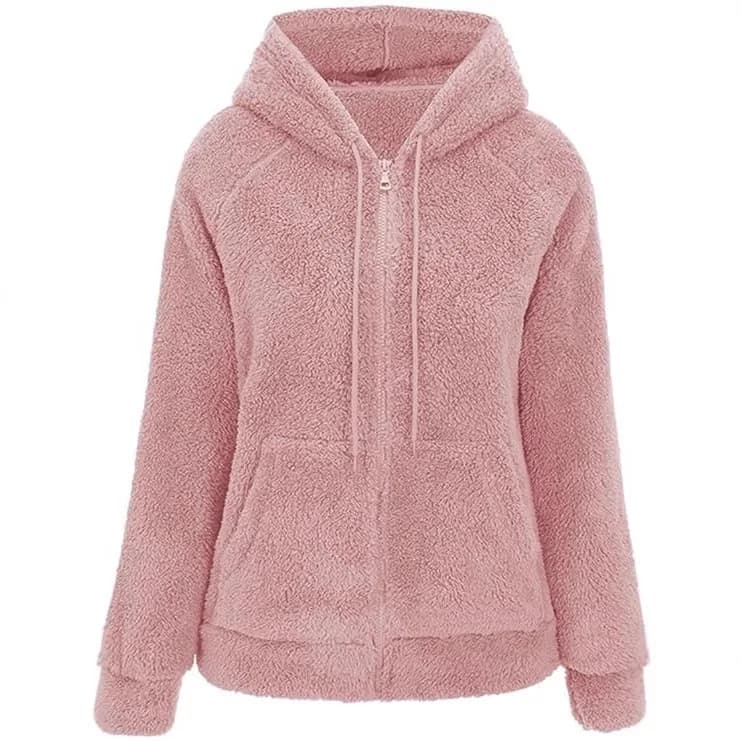 Autumn 2026 Casual Female Hoodies Sweatershirt Zipper Coat Solid Soft Fleece Women Coat Winter Warm Jacket Women Hoodie Hooded