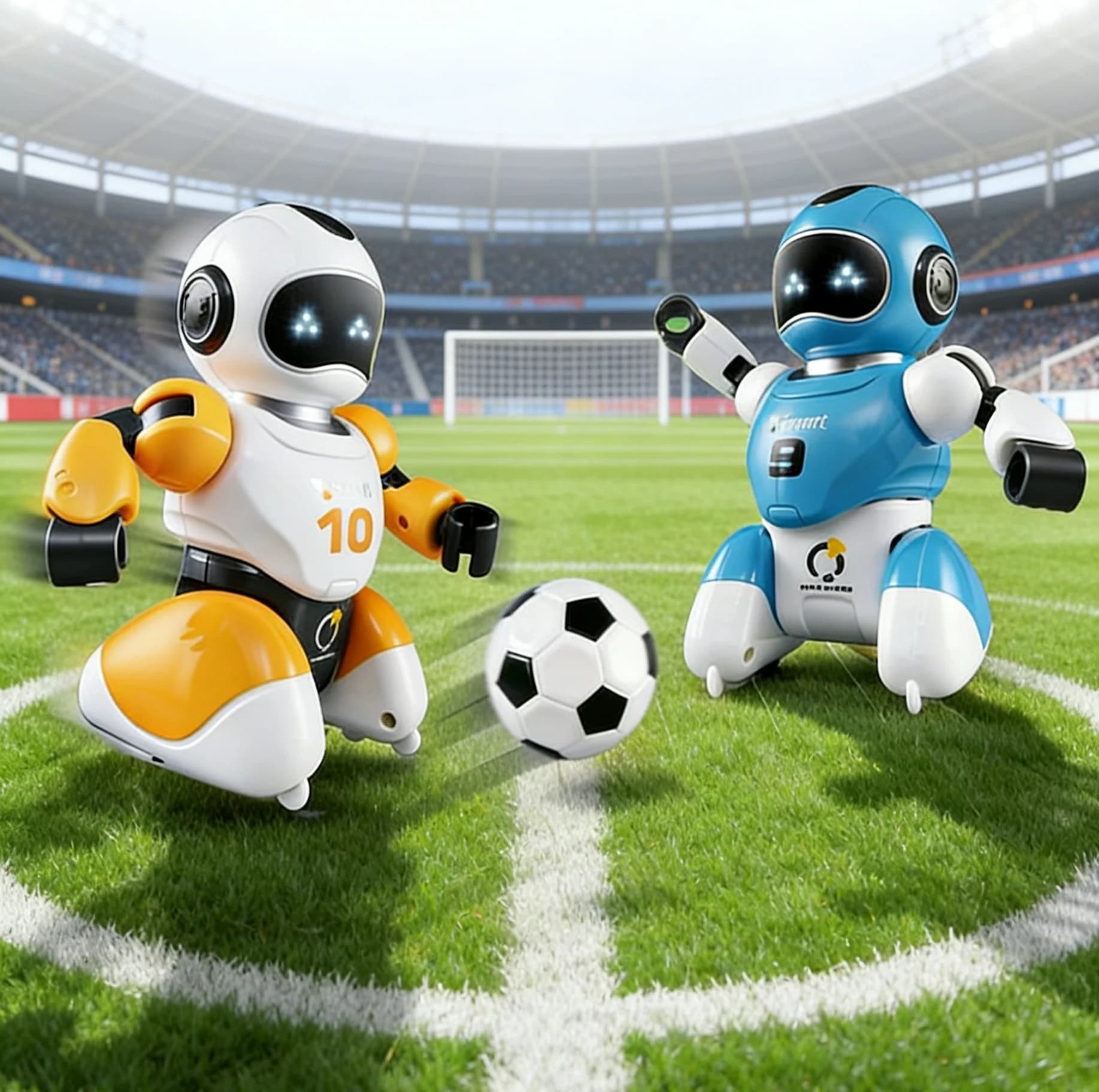 Robot da Calcio RC Intelligente, Robot Elettrico Telecomandato per Partite di Calcio, Gioco Sportivo, Giocattolo Educativo per Bambini