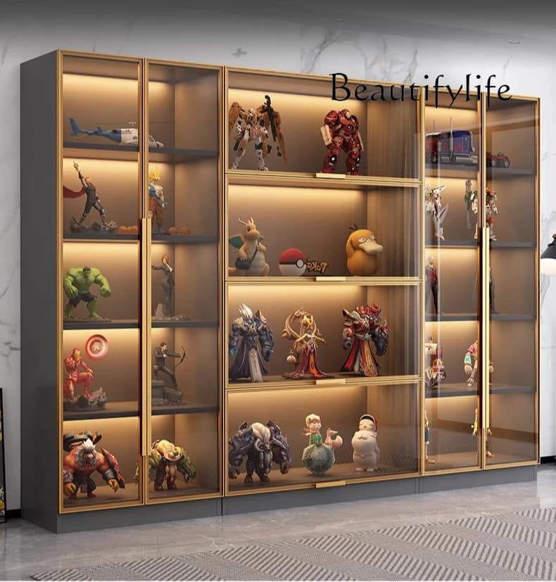 Vetrina per porta in vetro, espositore per prodotti, contenitore per blocchi di costruzione per la casa, libreria ornamentale, armadietto del vino, modello di design
