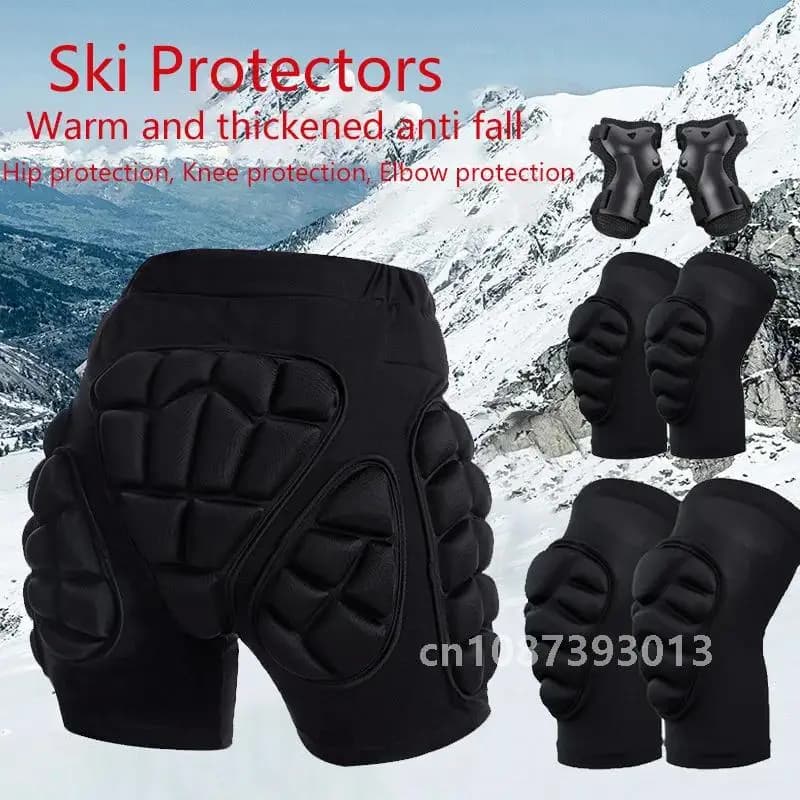 Pantaloni Protettivi per Sci, Protezione Anca e Glutei, Prevenzione Cadute, Pattinaggio, Scooter, Sport, Attrezzatura Protettiva per Bambini, Ginocchiere, Gomitiere, Protezioni Polso