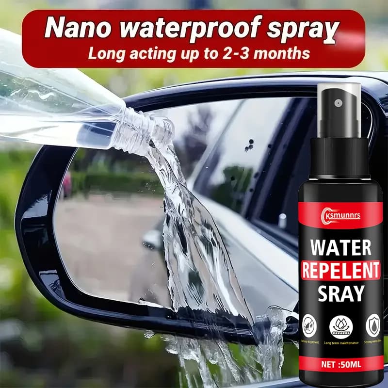 Spray antipioggia idrofobico per autoveicoli: rivestimento in cera durevole, antiappannamento/antipioggia, per finestrini auto/caschi/vetro domestico