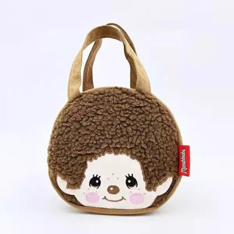 NewJapanese Cartoon Simpatico peluche Borsa Monchichi Piccoli oggetti Borsa portaoggetti Borsa a mano per uscire Portamonete Regalo di compleanno per gli amici