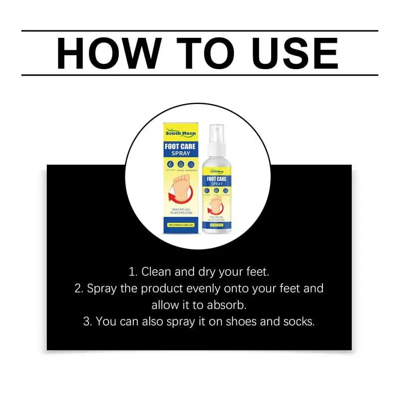 Spray per la cura dei piedi - Delicato, rinfrescante, confortevole e pratico per l'uso quotidiano con scarpe e calzini.