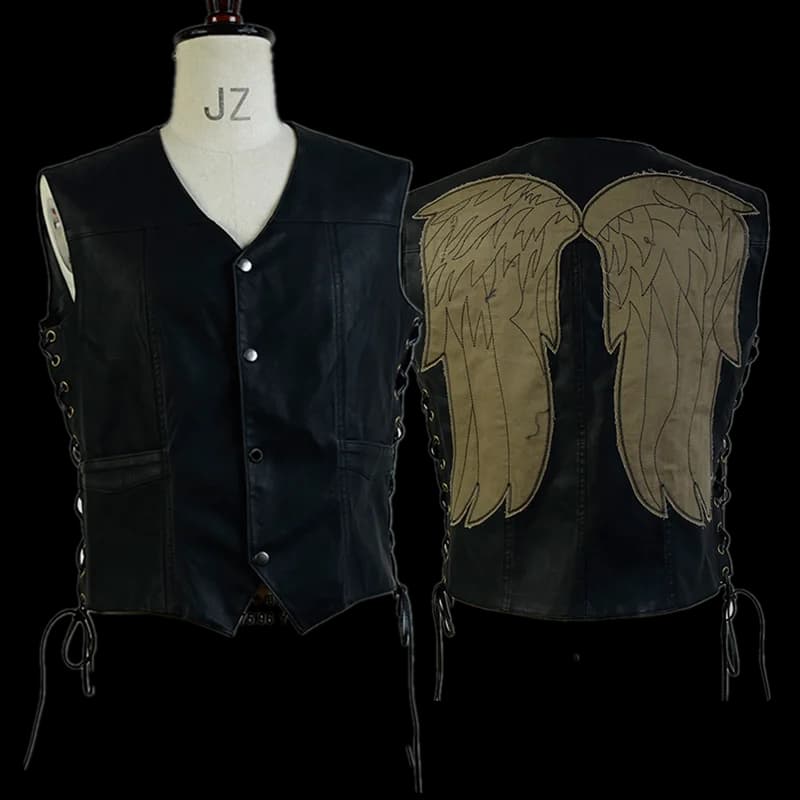 Daryl Dixon Gilet Cosplay TV Walking Dead Fantasia Costume da uomo Gioco di ruolo Ali angolari Giacca Cappotto Halloween Fancy Travestimento