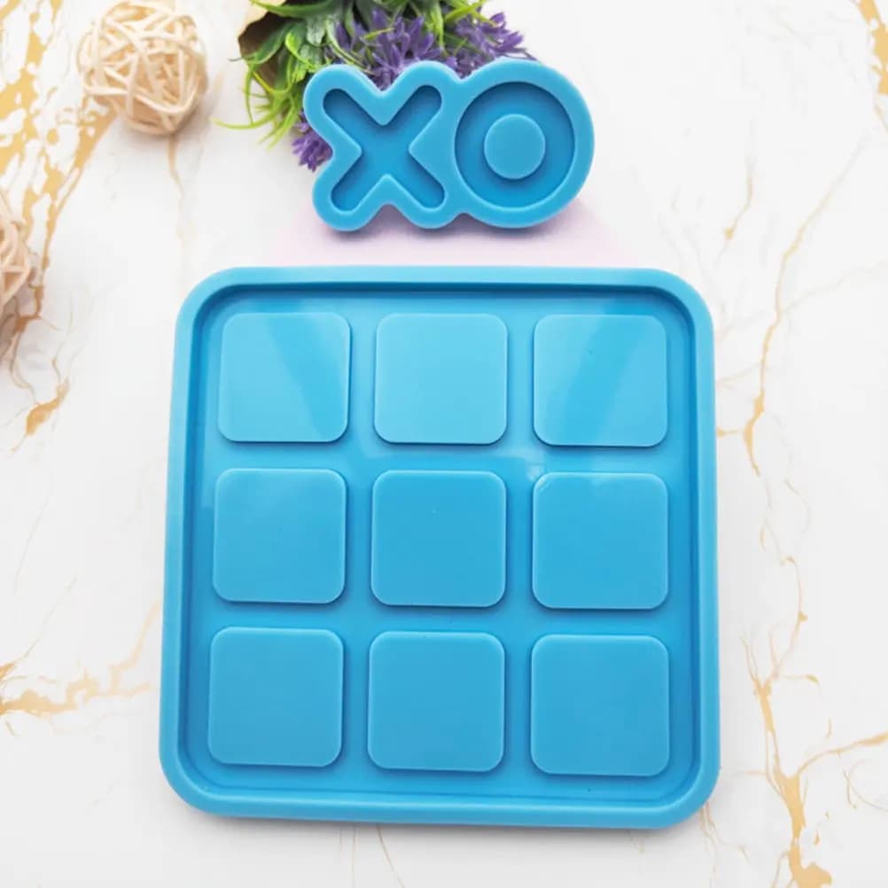Stampo in Silicone per Scacchiera in Resina, Stampi in Resina Epossidica per Giochi da Tavolo, Realizzazione Fai-da-Te di Scacchiere