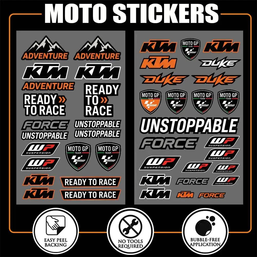 Adesivi Riflettenti Impermeabili Universali per KTM, Protezione Antigraffio per Casco Bici, Tazza, Frigorifero