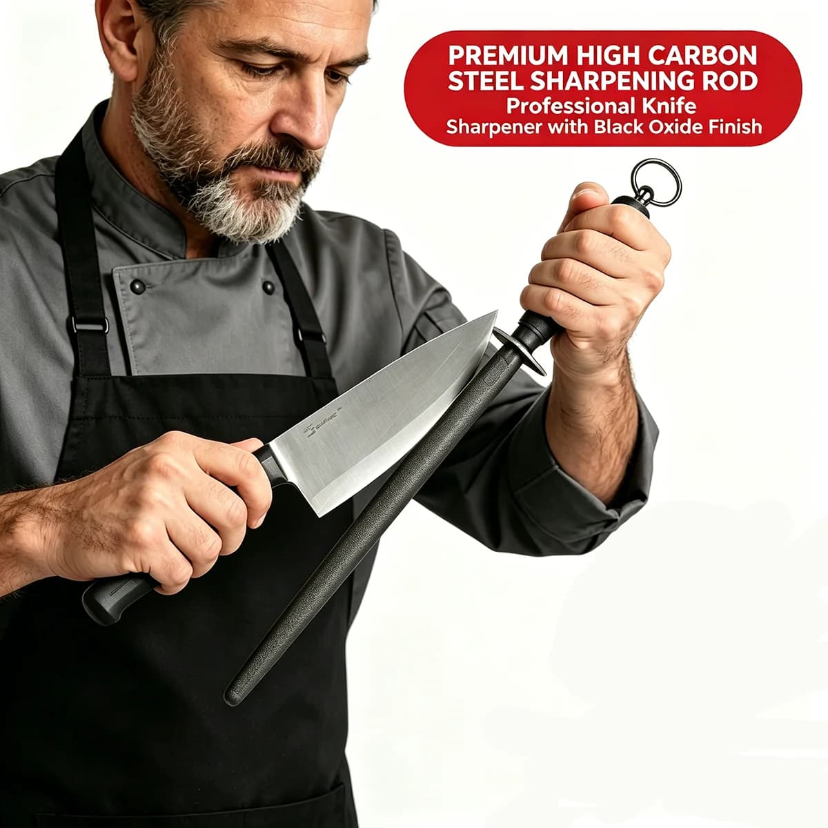 Sharpening Rod Carbon Steel Kitchen Gadgets Slaughterhouse Butcher Ceramic Household Knife Sharpener