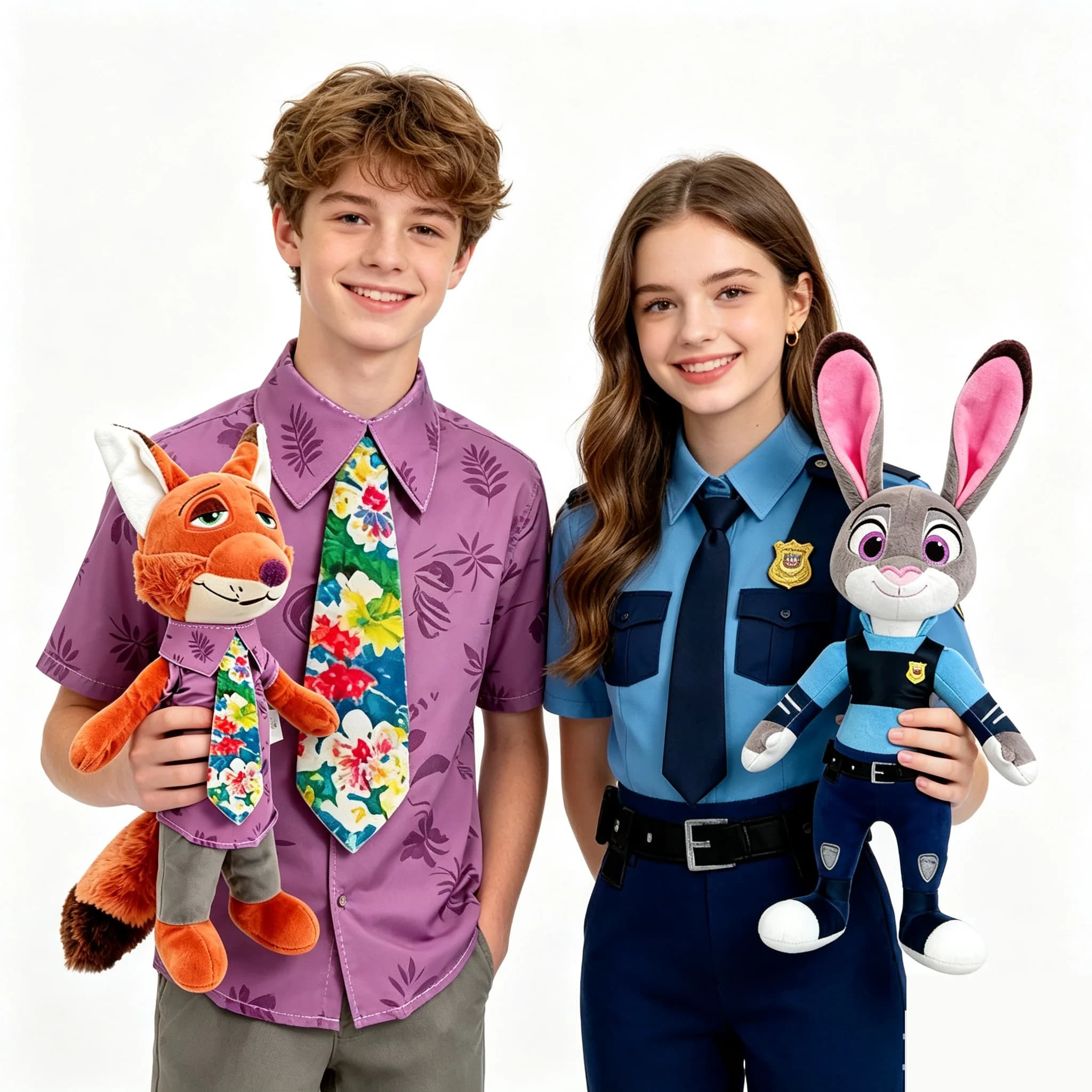 Simpatico Peluche di Nick e Judy di Zootopia, Bambola Imbottita, Regalo per Natale e Feste di Compleanno
