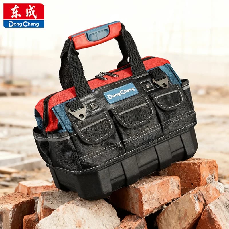 1680D Waterproof Tool Bag Thick Plastic Bottom Multi-pocket Organizer Heavy Duty Work Tote 14 16 18 20 Inch