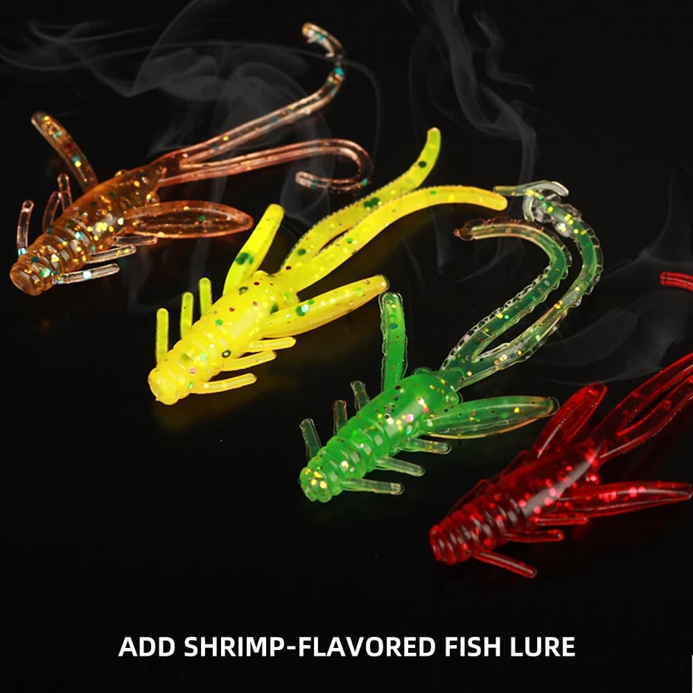 NGB Richiamo di Pesca 30 pz DoliveCraw Esche Da Pesca Craws Gamberetti Esca Morbida 60mm Richiamo Morbido Gamberetti Girevole Twintails Spigola per la Carpa
