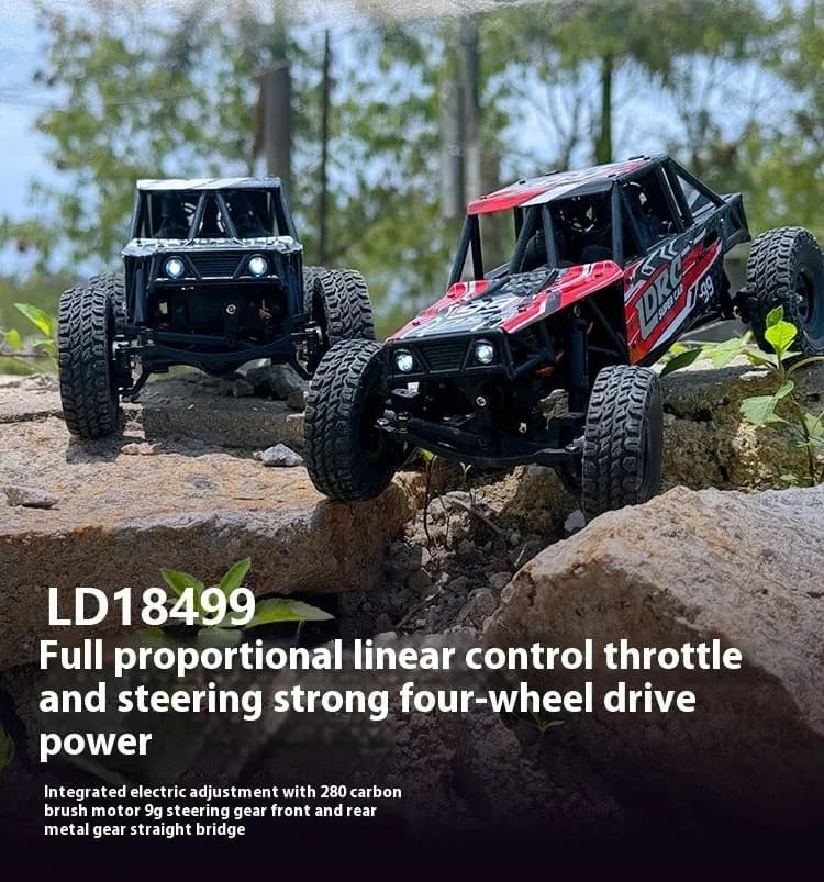 Nuovo LDRC LD18499 1:18 4x4 4WD Auto RC Telecomandata, Veicolo Giocattolo da Arrampicata per Ragazzi, Modellino Fuoristrada in Scala