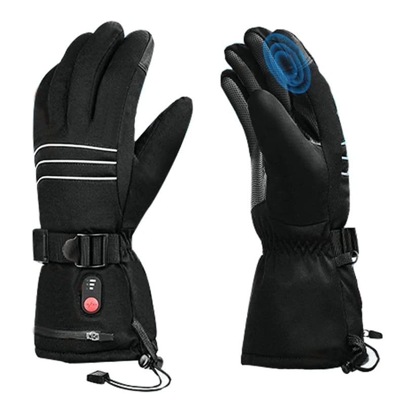 Electric Heated Gloves, Waterproof Rechargeable Battery, Ski Snowboard Motorcycle Cycling Winter Warm Gloves for Men Women