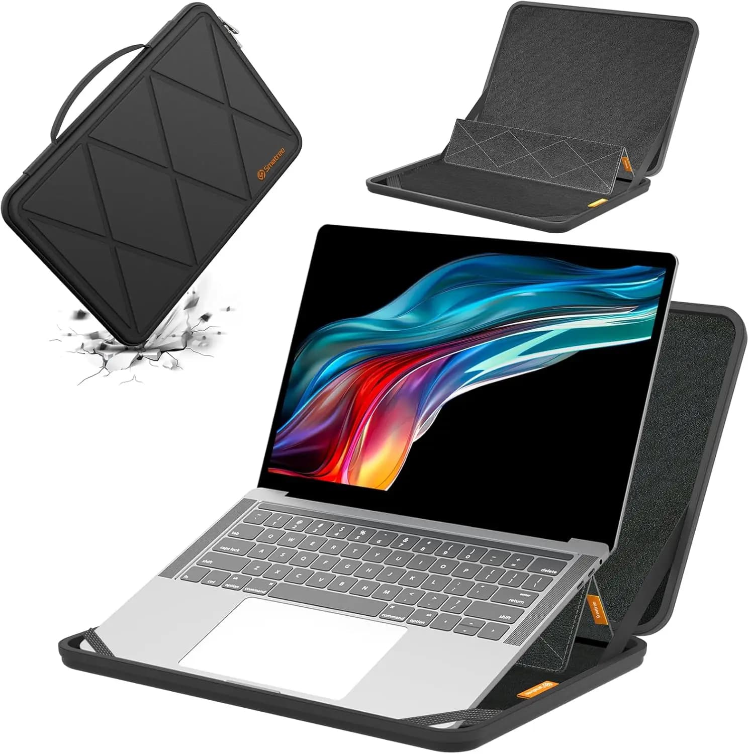 Custodia protettiva rigida in EVA con supporto per laptop da 17,3 pollici, borsa antiurto e impermeabile