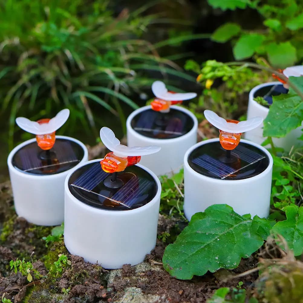 Set di 6 Luci Solari da Giardino a Forma di Candela Senza Fiamma, Decorazione per Esterni, Ideali per Matrimoni