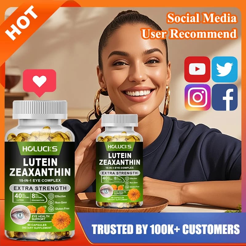 Advanced Lutein & Zeaxanthin Supplement, with Vitamin E, for Macular Health & Sharp Vision, Lens Clarity & Night Vision, Non-GMO